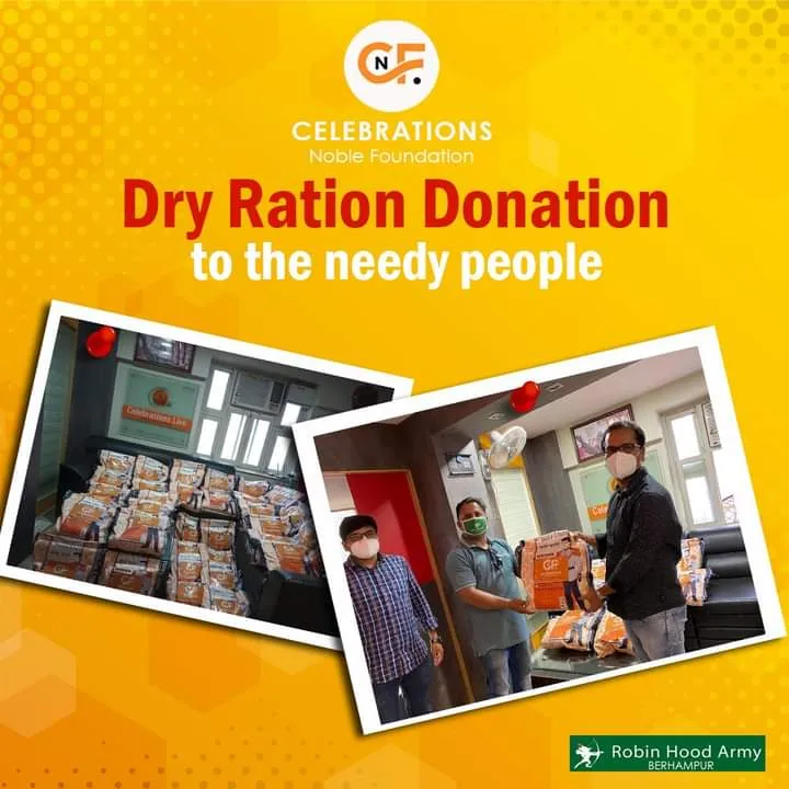 Donated dry ration for 10 days to 50 families.